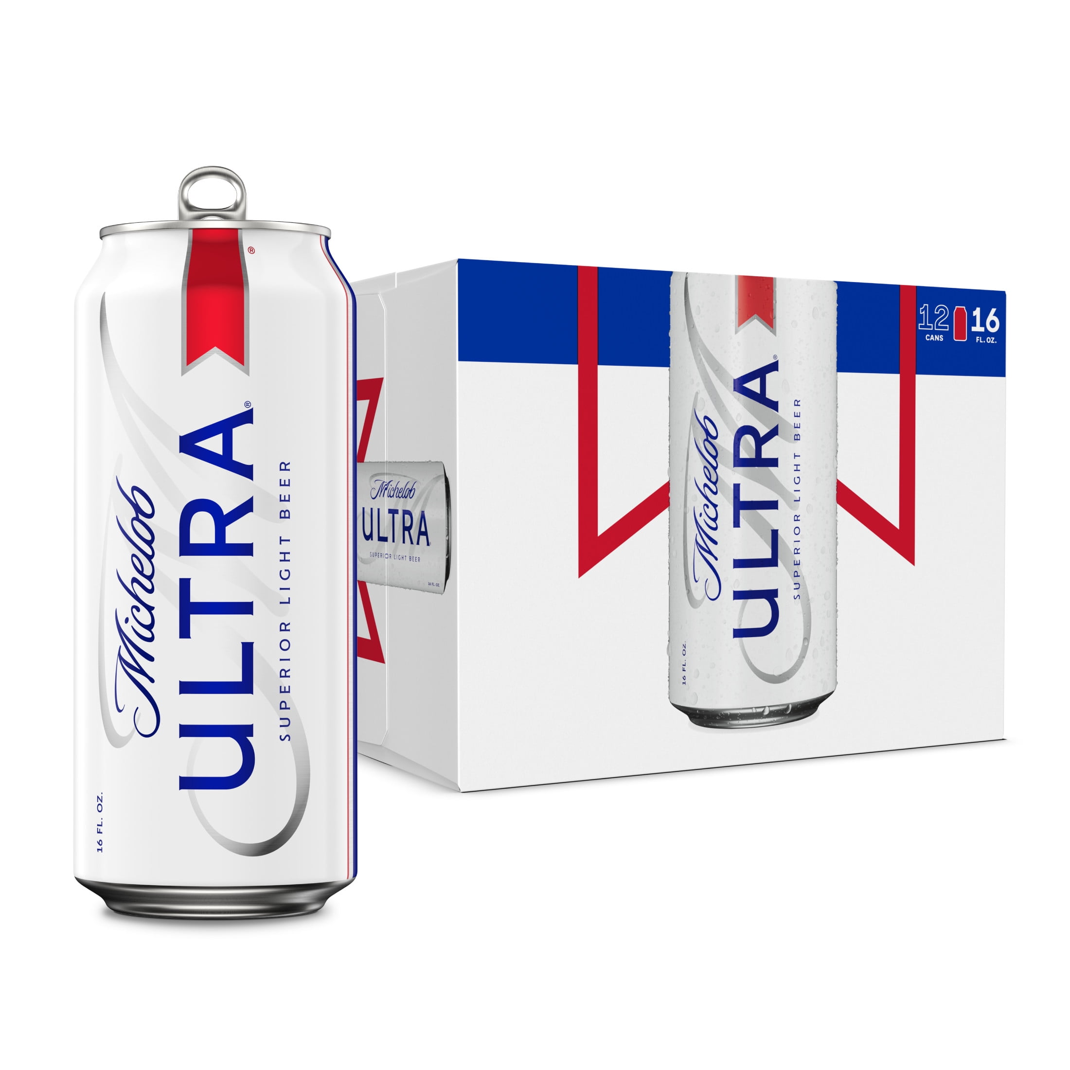 Michelob ULTRA Superior American Light Lager Beer 12 pack 16 fl oz Aluminum Cans 4.2% ABV