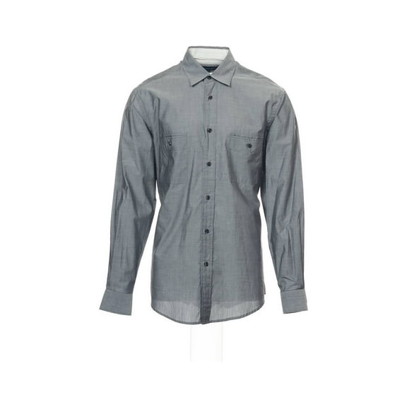 Michelsons Gray Heather Button Down Shirt Sport, Size Small