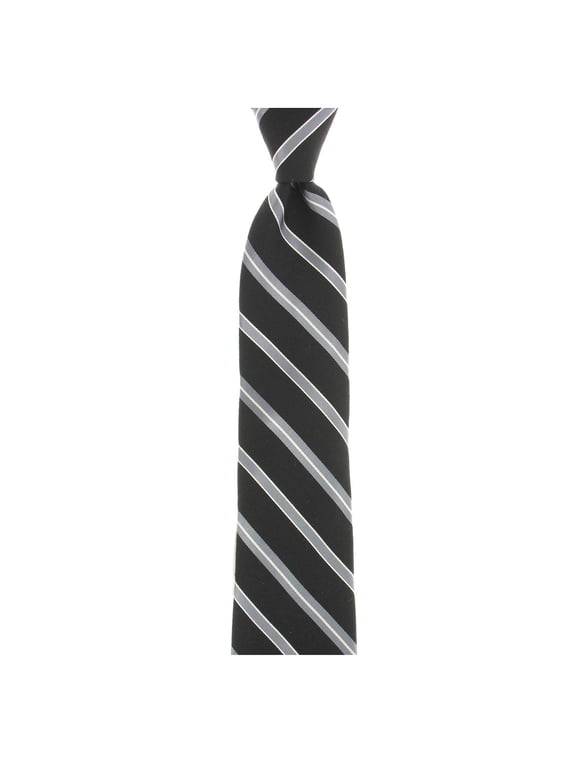 Michelsons of London Men's Black Striped Tie
