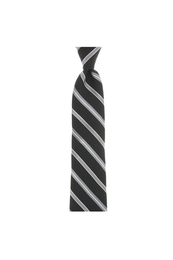 Michelsons of London Men's Black Striped Tie