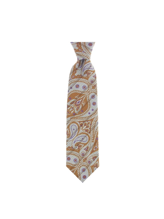 Michelsons of London Men's Rust Paisley Tie
