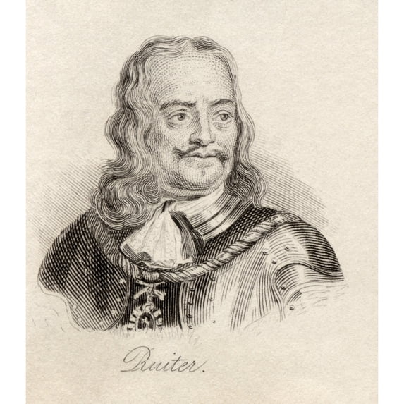 Michiel Adriaenszoon De Ruyter 1607 - 1676. Dutch Admiral. From The Book Crabbs