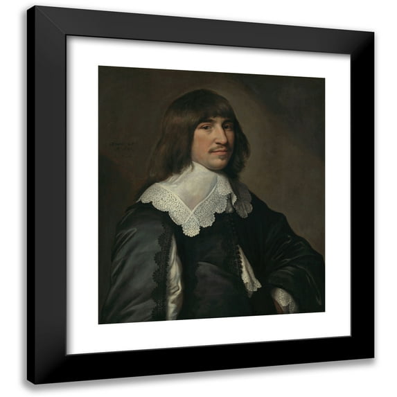 Michiel Jansz. Van Mierevelt 15x17 Black Modern Framed Museum Art Print Titled - Portrait of Henrick Hooft (1640)