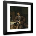 thumbnail image 1 of Michiel Van Musscher 12x14 Black Modern Framed Museum Art Print Titled - A Gentleman at His Desk, 1 of 1