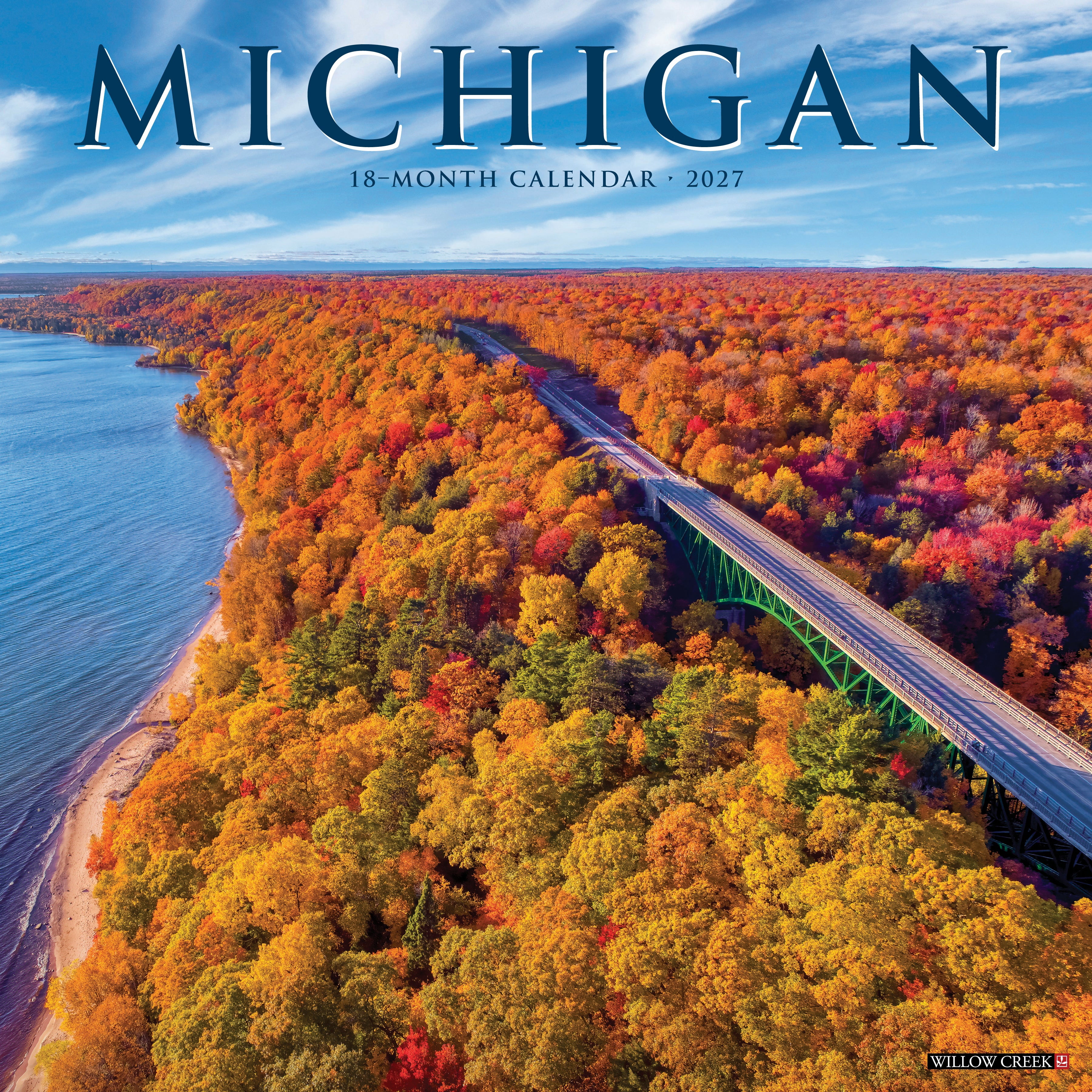 Willow Creek Press, Michigan 2027 Wall Calendar