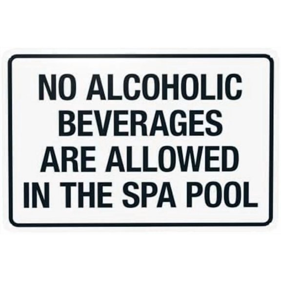 Michigan No Alcoholic Beverages Sign, Complies With State Of Michigan Pool Code Warning Signs, Metal Sign, Use for Business Office Road Home Wall Decor 12 x 8 Inch