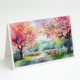 thumbnail image 1 of Michigan Apple Blossoms in Watercolor Greeting Cards and Envelopes Pack of 8 7 in x 5 in, 1 of 3