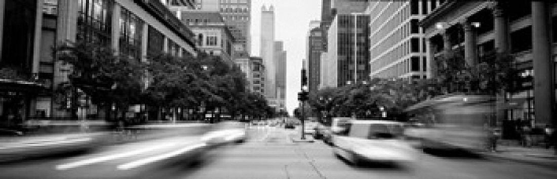 Michigan Avenue Chicago Illinois USA Canvas Art - Panoramic Images (36 x 12)