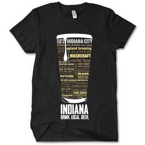 Michigan Beer Shirt - Black, Large | Typography Print Craft Beer Gift for Him