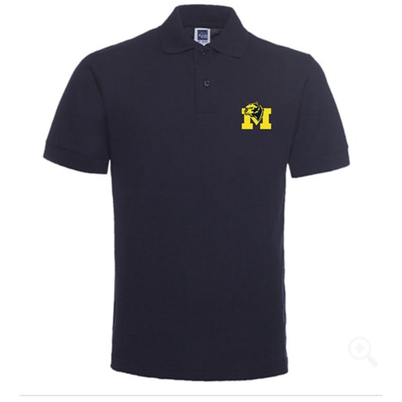 Michigan Brand New Short-Sleeve Polo Shirt Cotton/Poly Blend (Medium), Official Wolverines Logo/Colors, Embroidered Logo