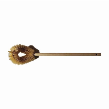 Toilet Brush, 10 in L Handle, 5 in L Brush, Yellow, Wood, 15 in L Overall SR53300