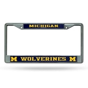 Michigan - Chrome Metal License Plate Frame - 12" x 6" Standard Size