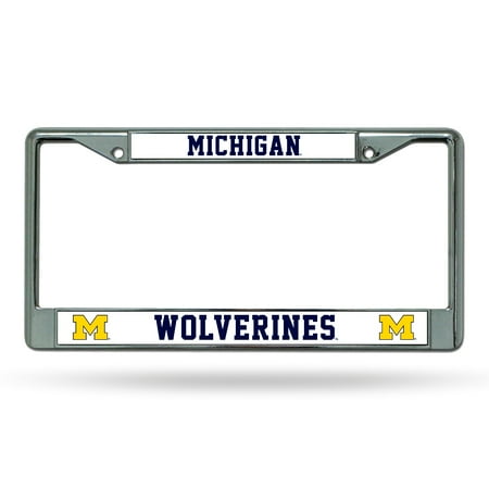 Michigan - Chrome Metal License Plate Frame - 12" x 6" Standard Size