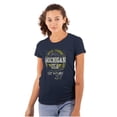thumbnail image 1 of Michigan Distressed Vintage MI Motor Womens Fitted Plus Size Graphic Tee Brisco Brands 2X, 1 of 5