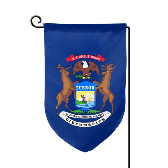 Michigan Flag Garden Flag Vertical Double Sided Yard Outdoor Decoration 12.5 x 18 Inch Fillet