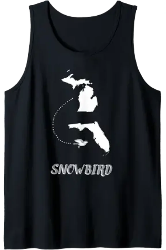 Michigan Florida Snow Bird Present Mi Summer Fl Winter Tank Top Size S-3XL