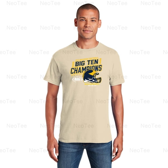Michigan Football 2022 Back To Back Big Ten Champions Navy T-Shirt Unisex, up to 5XL