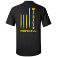 thumbnail image 1 of Michigan Football American Flag Team Colors Unisex Short Sleeve T-shirt-Black-Medium, 1 of 4