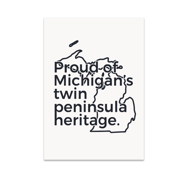 Michigan Geographic Wall Art - Michigan Heritage Enthusiast - 13x19 Poster Print
