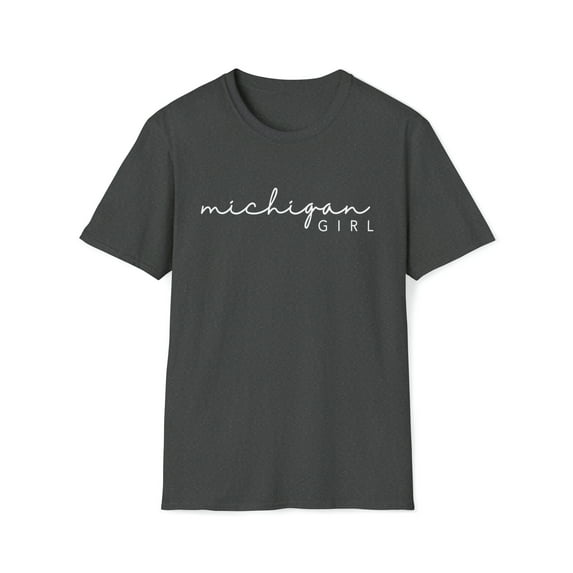 Michigan Girl, Gildan Unisex Softstyle T-Shirt, State Graphic Tee, S-3XL