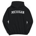 thumbnail image 1 of Michigan Graphic Black Men's Cotton Pullover Hoodie, 1 of 1