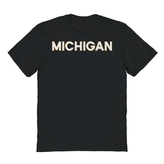 Michigan Graphic Black Men's Cotton T-Shirt