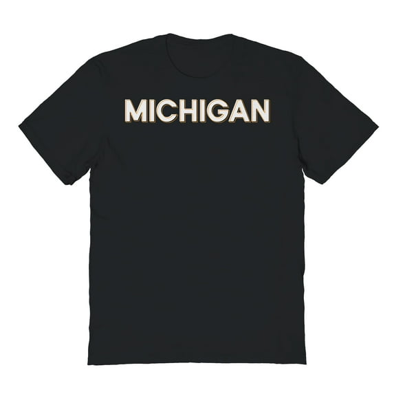Michigan Graphic Black Men's Cotton T-Shirt