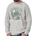 thumbnail image 1 of Michigan Great Lakes State Duck Pond Long Sleeve TShirt Men Women Brisco Brands S, 1 of 6