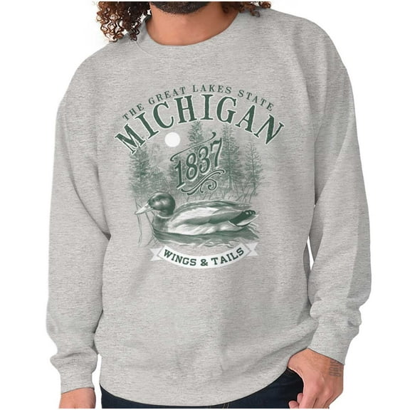 Michigan Great Lakes State Duck Pond Sweatshirt for Men or Women Brisco Brands L