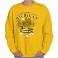 thumbnail image 1 of Michigan Great Lakes State Duck Pond Sweatshirt for Men or Women Brisco Brands S, 1 of 6