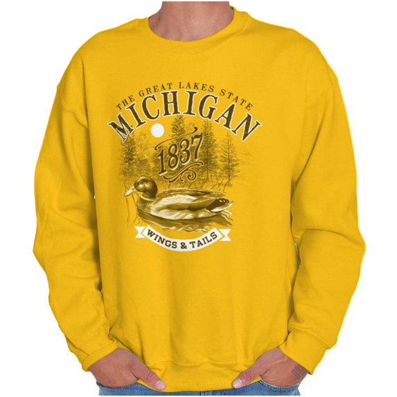 Michigan Great Lakes State Duck Pond Sweatshirt for Men or Women Brisco Brands S