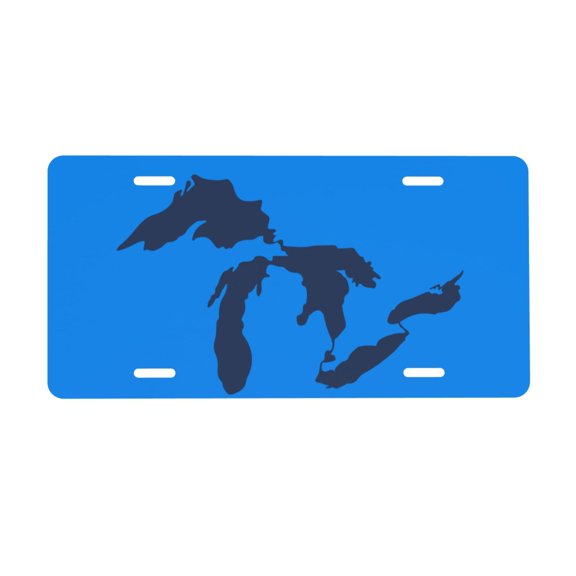 Michigan Great Lakes State Map License Plate 6x12 Inch Thickening Aluminum Metal Decorative License Plates, Universal Fit For Trucks, Suvs, Vehicles