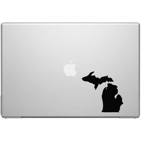 Michigan Great Lakes State Wolverine Spartan Pride Decal Sticker - Black 5" Vinyl Decal for Cars, Macbooks, and Other Laptops