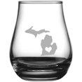 thumbnail image 1 of Michigan Heart States Etched 4.1oz Spey Dram Whisky Glass, 1 of 1