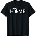 thumbnail image 1 of Michigan Home Love U.S. State Outline Silhouette T-Shirt Black Medium, 1 of 4