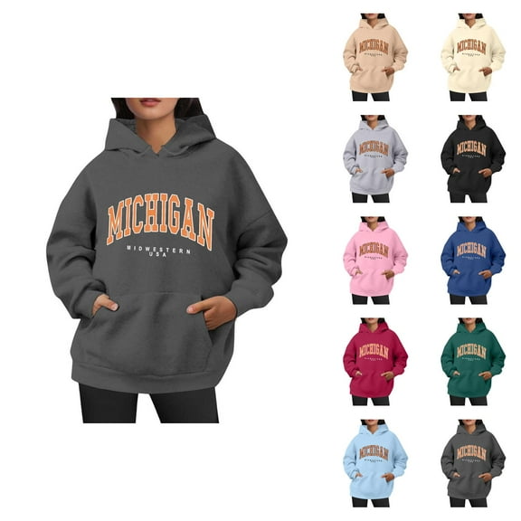 Hoodies for Women 2025 Long Sleeve Y2K Graphic Hoodie with Pockets Hooded Sweatshirt Women Pullover