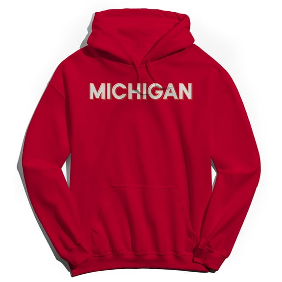 Michigan Humor Graphic Red Men's Crewneck Sweatshirt Hoodie