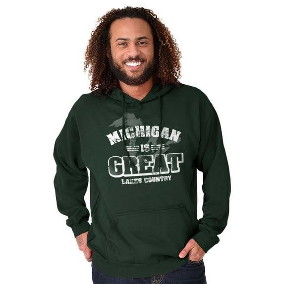 Michigan Is Great MI Lakes Pride Hoodie Sweatshirt Women Men Brisco Brands 4X