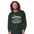 thumbnail image 1 of Michigan Is Great MI Lakes Pride Sweatshirt for Men or Women Brisco Brands L, 1 of 6