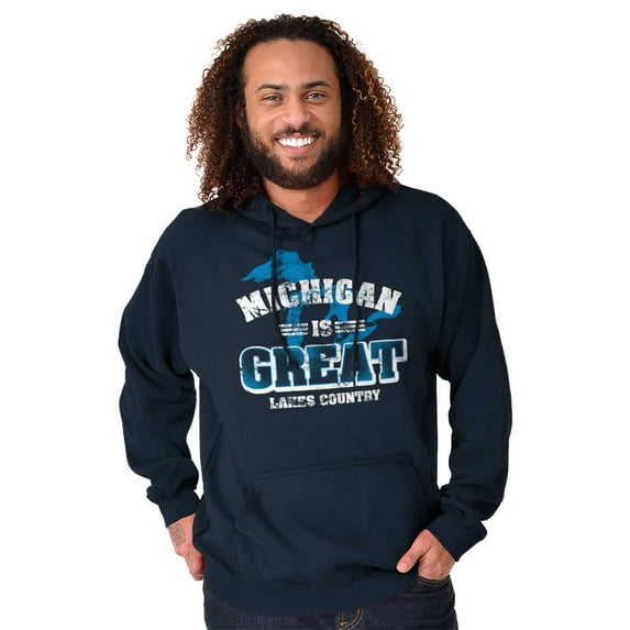 Michigan Is Great MI Lakes Pride Unisex Plus Size Hoodie Brisco Brands 3X
