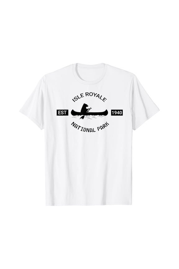 Michigan Isle Royale Shirt Bear Canoe T Shirt