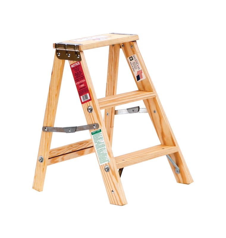 Michigan Ladder 24 in. H Wood Step Ladder Type III 200 lb. - Walmart.com
