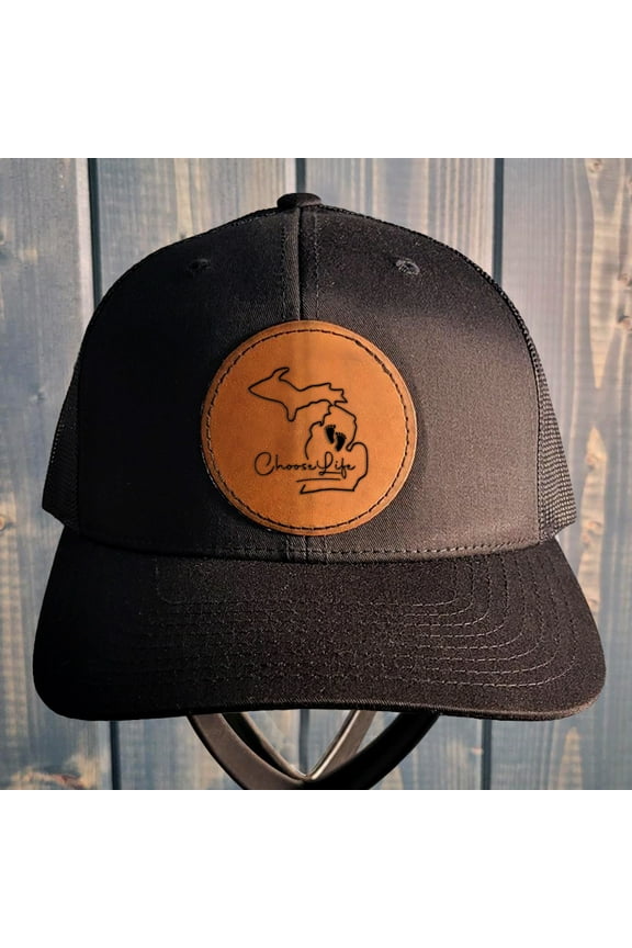 Michigan Leather Patch Hat Pro-Life Hat