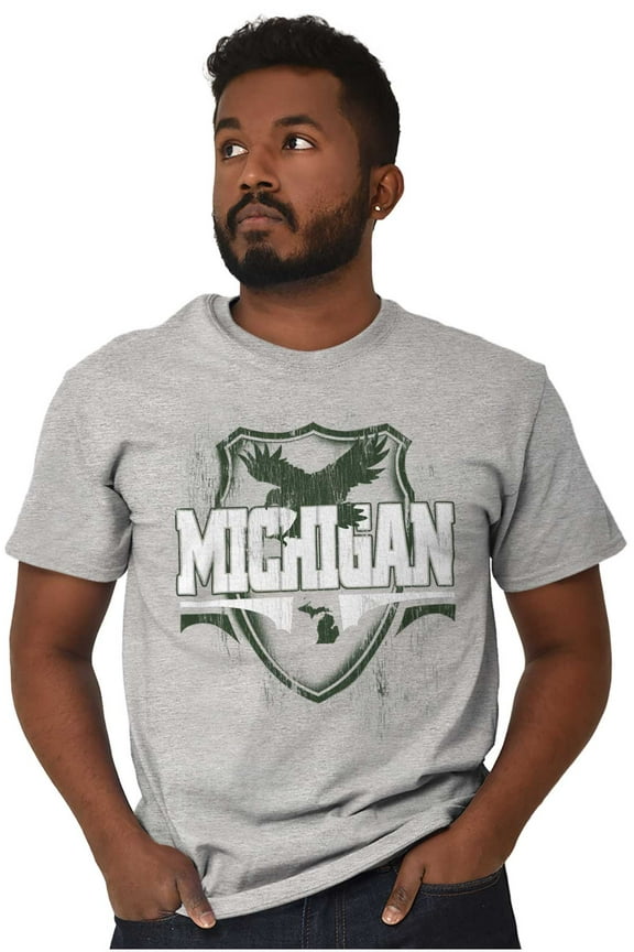 Michigan MI Pride Gameday Spirit Cool Men's Graphic T Shirt Tees Brisco Brands S