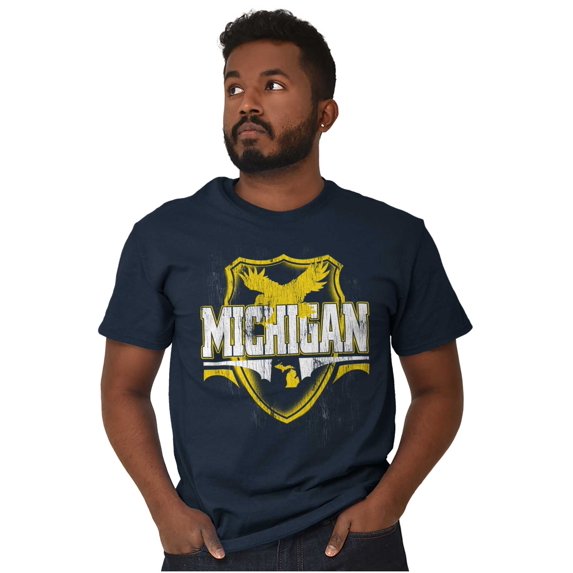 Michigan MI Pride Gameday Spirit Cool Plus Size Crewneck Graphic Tee Shirt Brisco Brands 4X