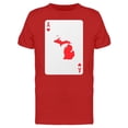 thumbnail image 1 of Michigan Map On Ace Of Hearts Tee Men's -Image by Shutterstock, 1 of 2