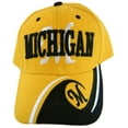 thumbnail image 1 of Michigan Men's M Wave Pattern Adjustable Baseball Cap (Gold/Black), 1 of 3