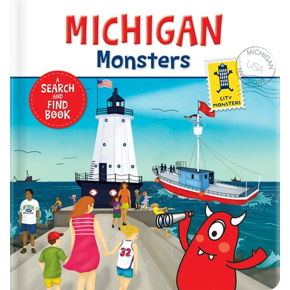 Michigan Monsters: A Search and Find Book, (Board Book)
