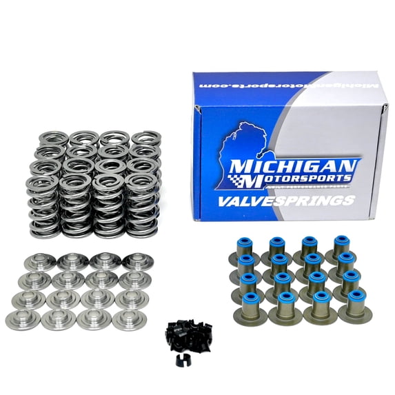 Michigan Motorsports .660" LS Dual Valve Spring Kit with Titanium Retainers -Fits 4.8 5.3 5.7 6.0 6.2 LS1 LS2 LS3