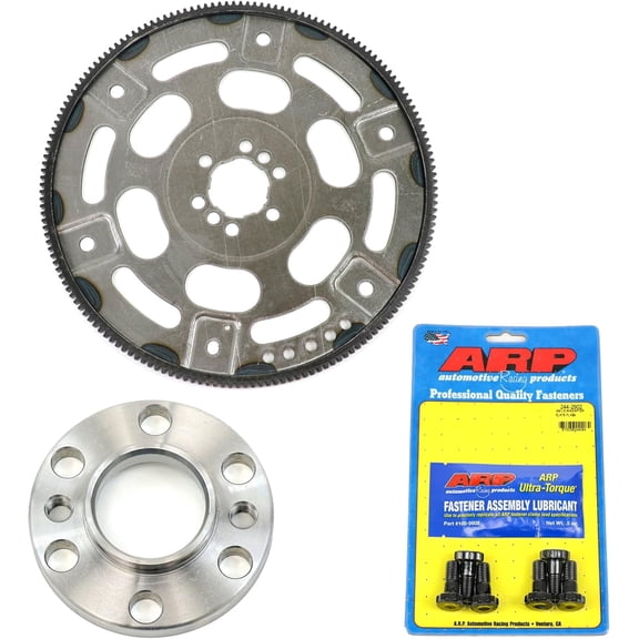 Michigan Motorsports Flat 4L80 Flexplate | Like GM 19260102 | Fits 1999-2007 6.0L LQ4 LS Engines | Direct-Fit for Silverado, Sierra 2500HD 3500HD (Flexplate with GM Spacer & ARP Bolts)